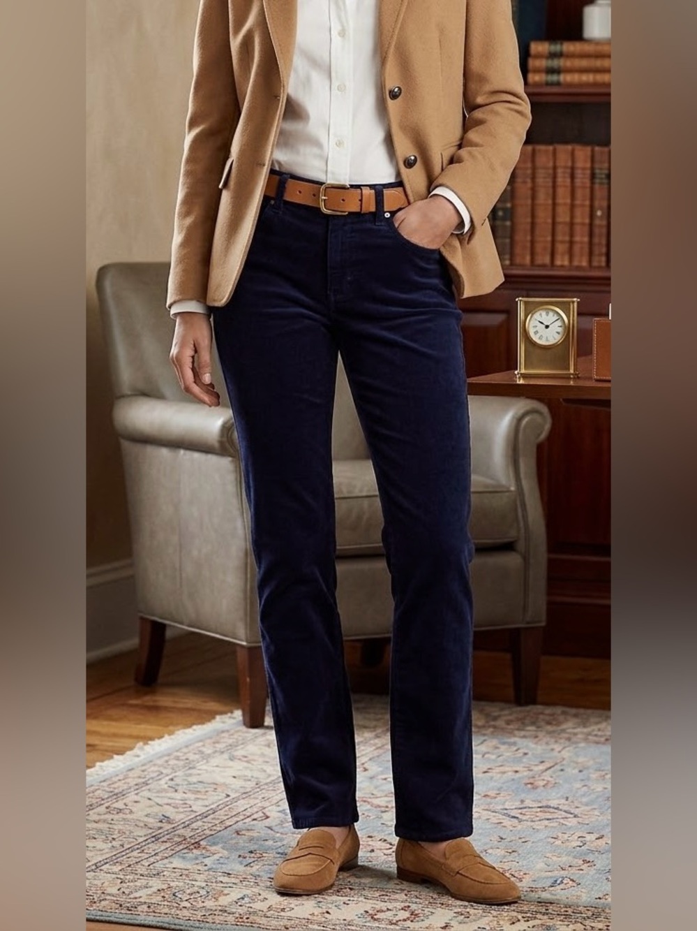 Lauren Ralph Lauren LRL Navy Corduroy Pants 10